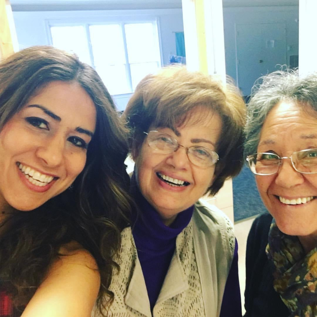 Claudia Hanna-Veysel, the founder of Olive Oil Flights, with her Egyptian-Greek mother, Kamila, and her Cypriot mother-in-law, Tulin